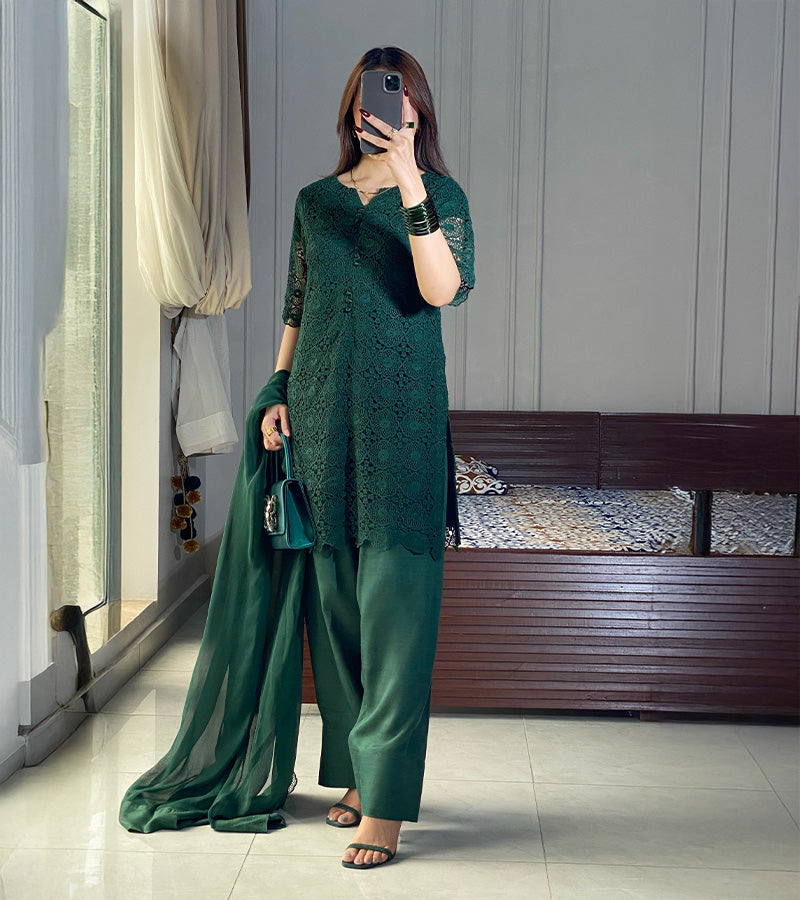 3 Piece Net Dress