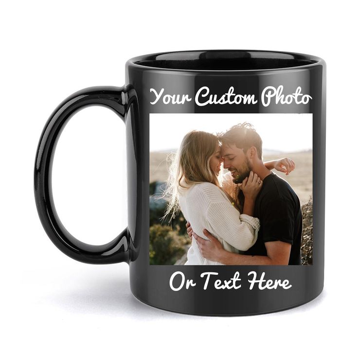 Customized Picture Mugs – Make Every Sip Personal! ☕ Black