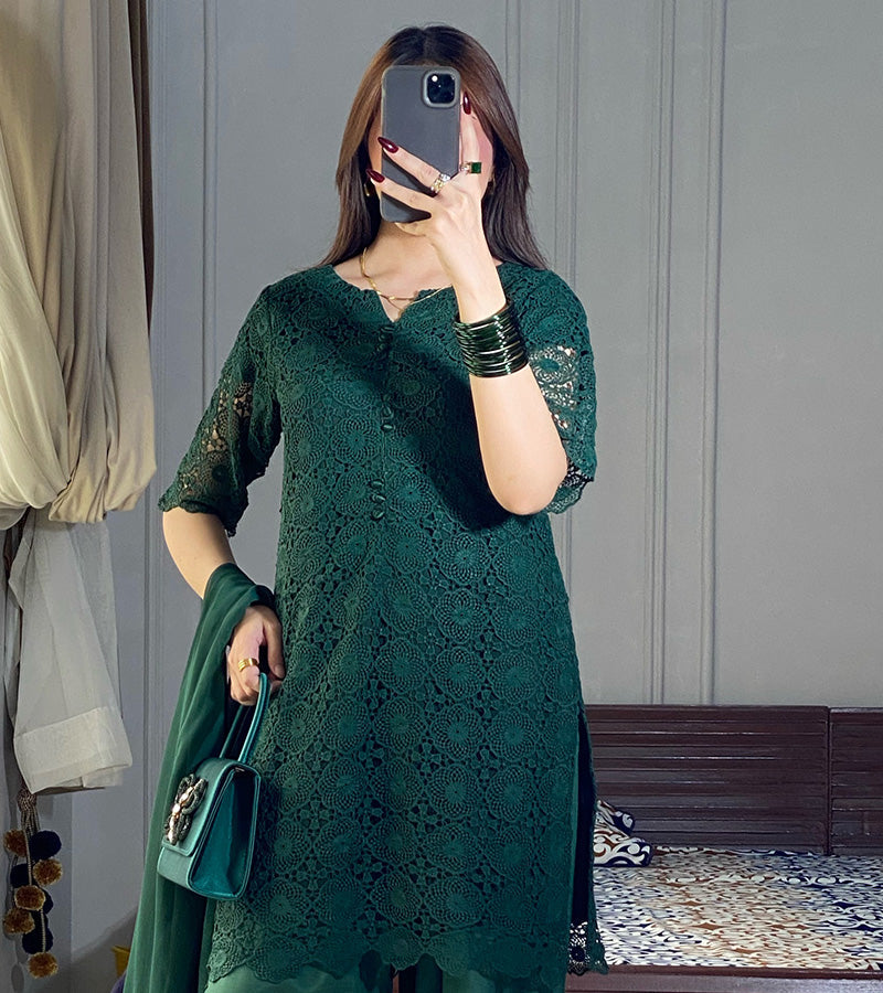 3 Piece Net Dress