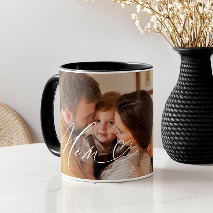 Customized Picture Mugs – Make Every Sip Personal! ☕ Black