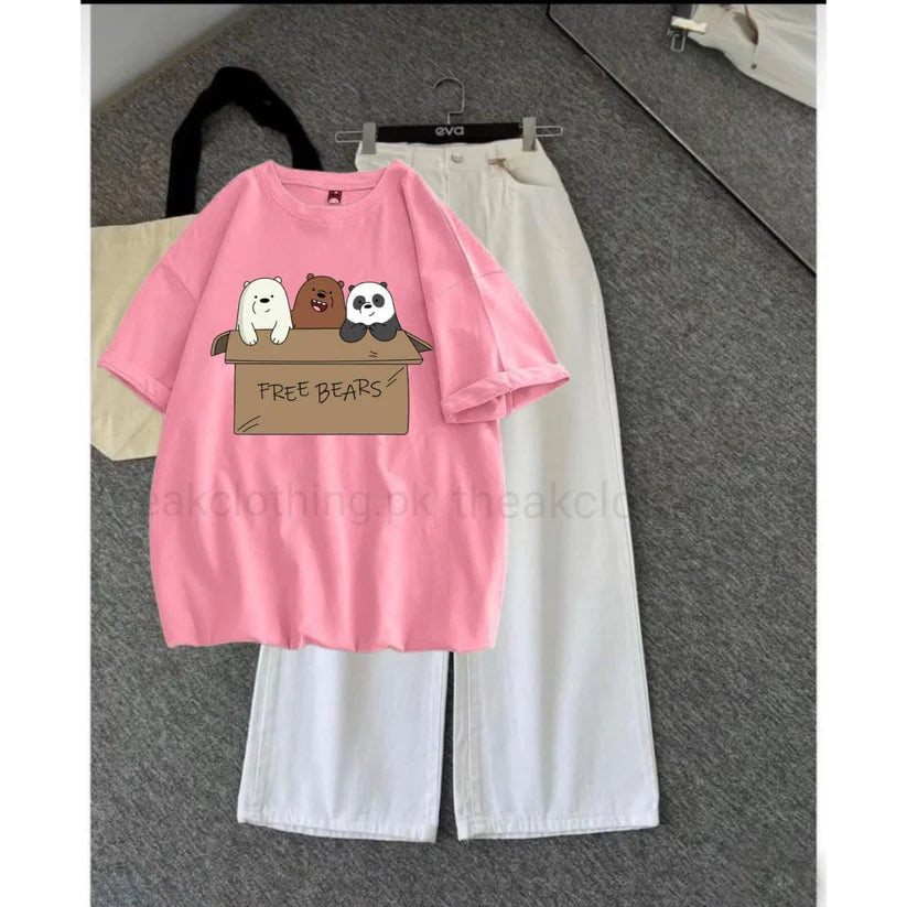 Casual Comfy T-Shirt & Wide-Leg Pants Set