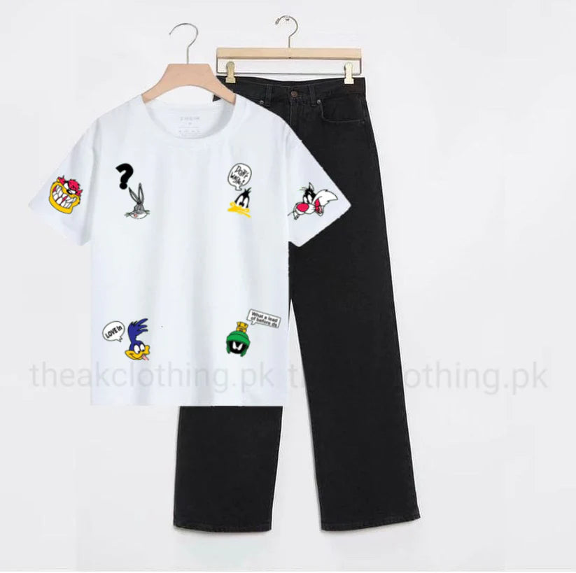 Casual Comfy T-Shirt & Wide-Leg Pants Set