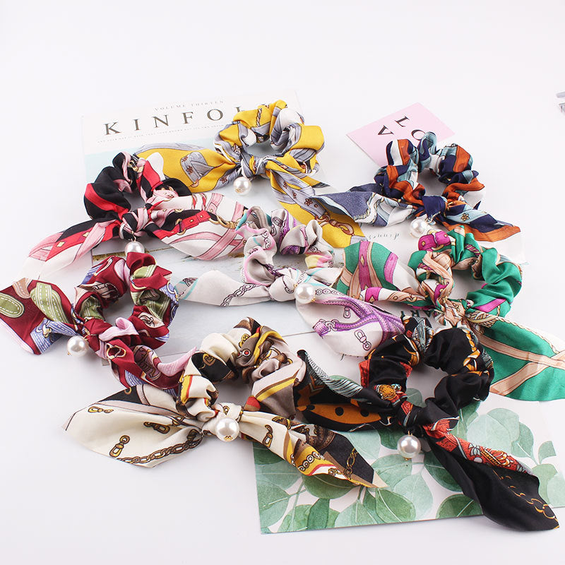 Pack of 2 New Silk Print Scrunchie