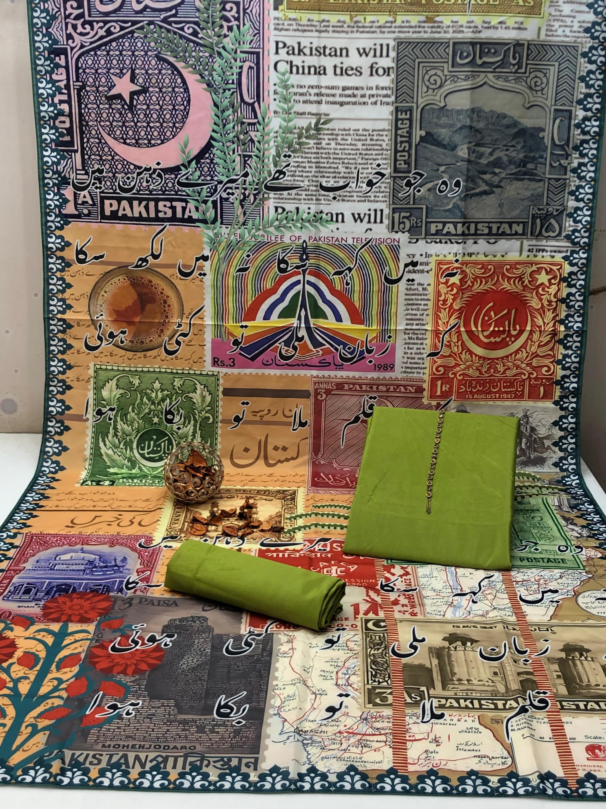 Digital Print Calligraphic Lawn 3 Piece