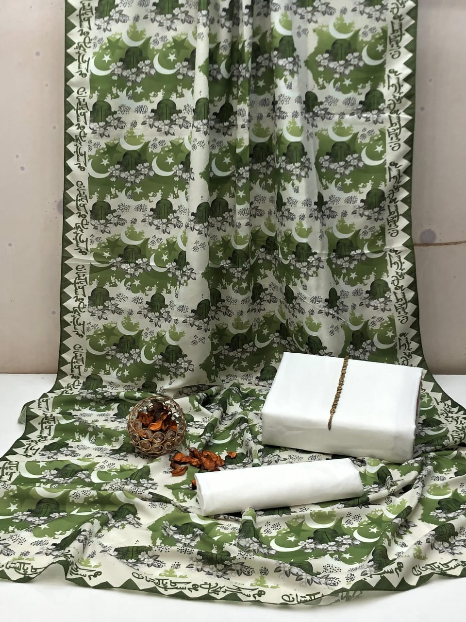 Digital Print Calligraphic Lawn 3 Piece