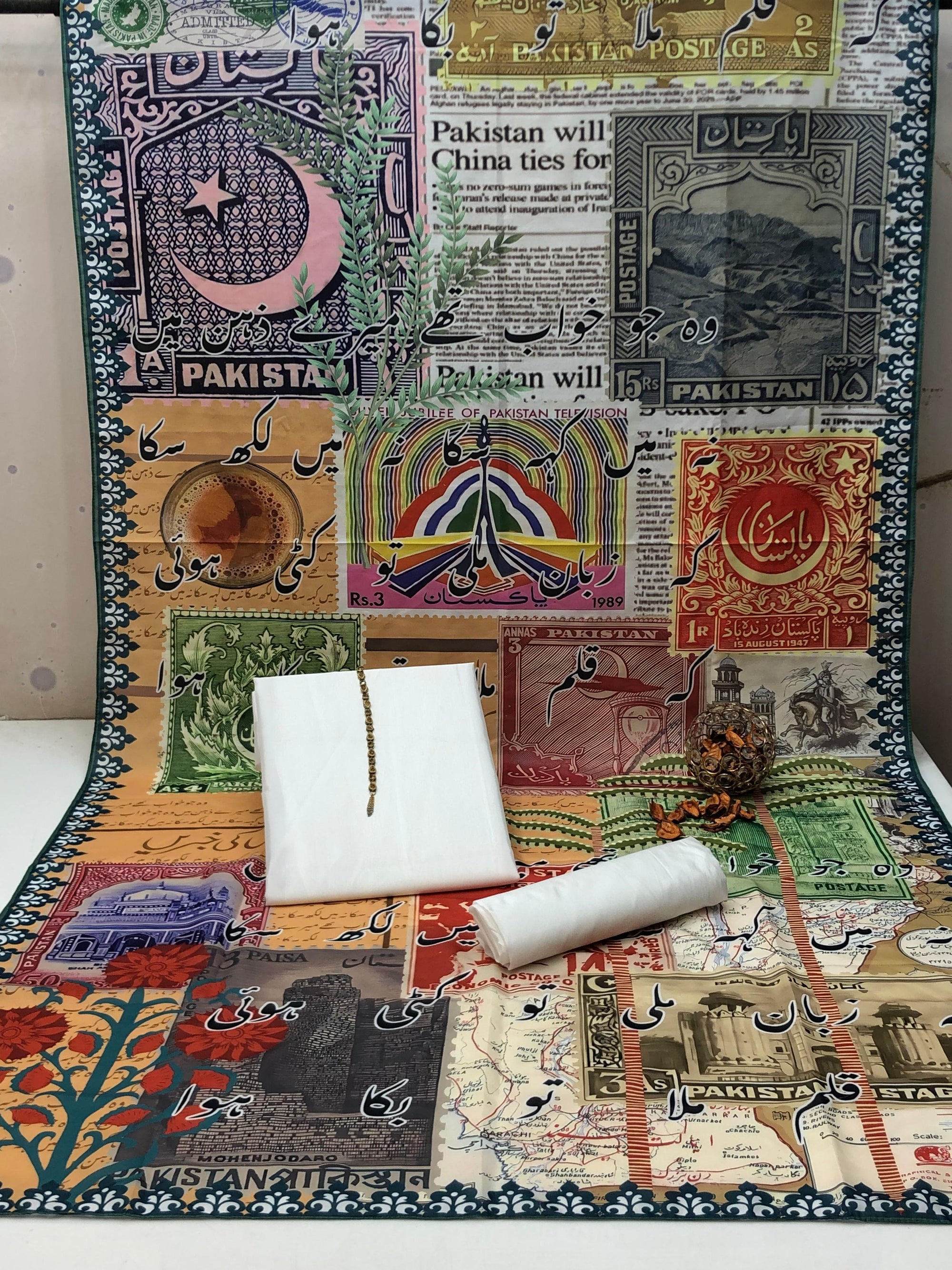 Digital Print Calligraphic Lawn 3 Piece