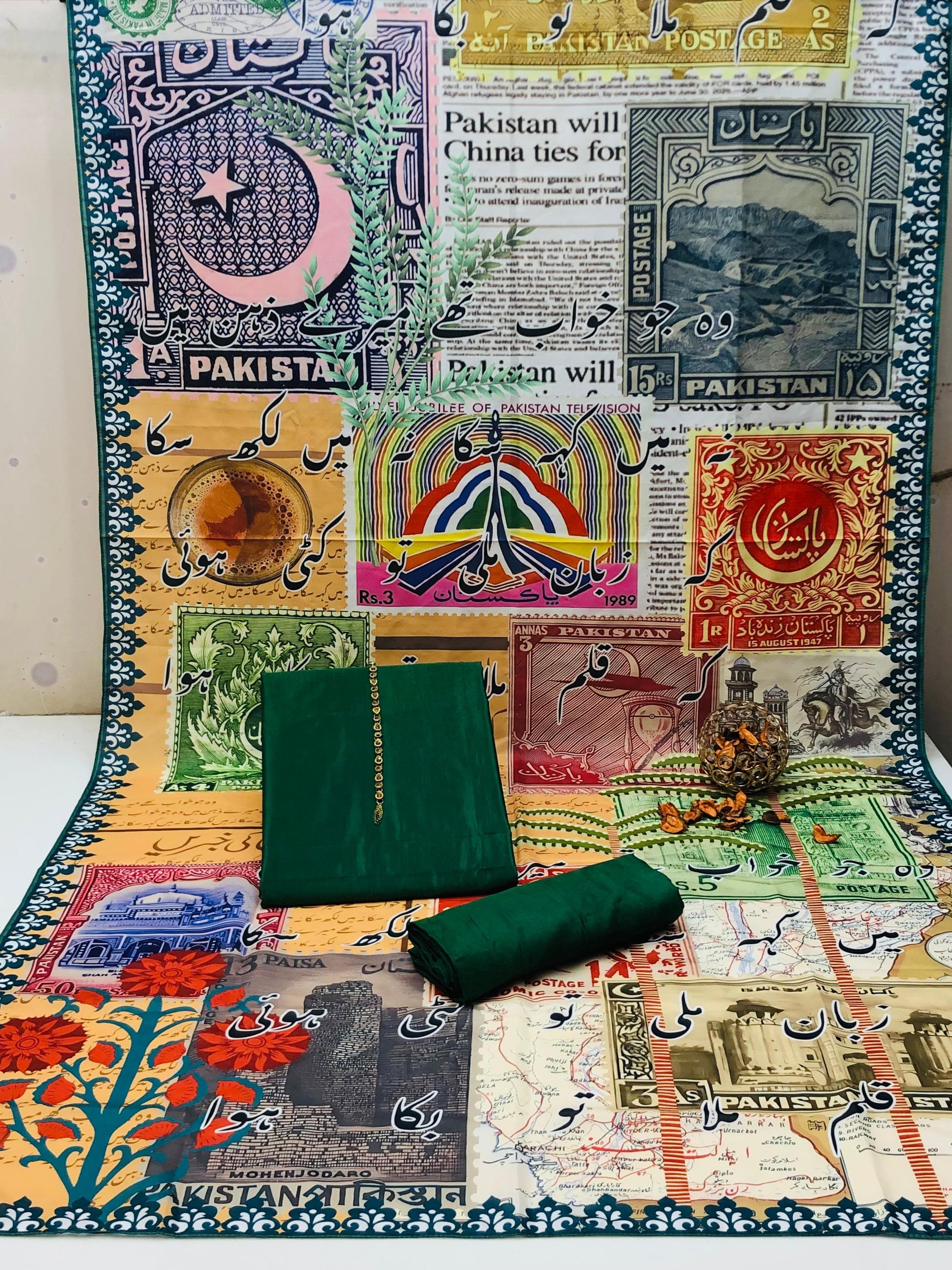 Digital Print Calligraphic Lawn 3 Piece