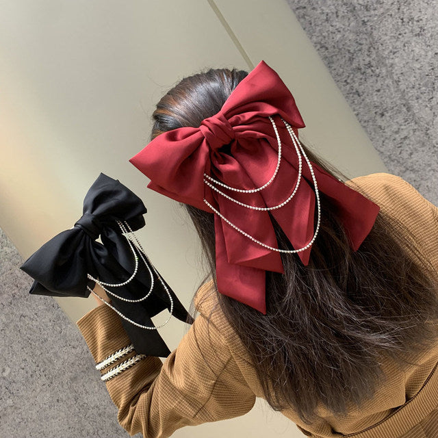 SILK bow hair clip