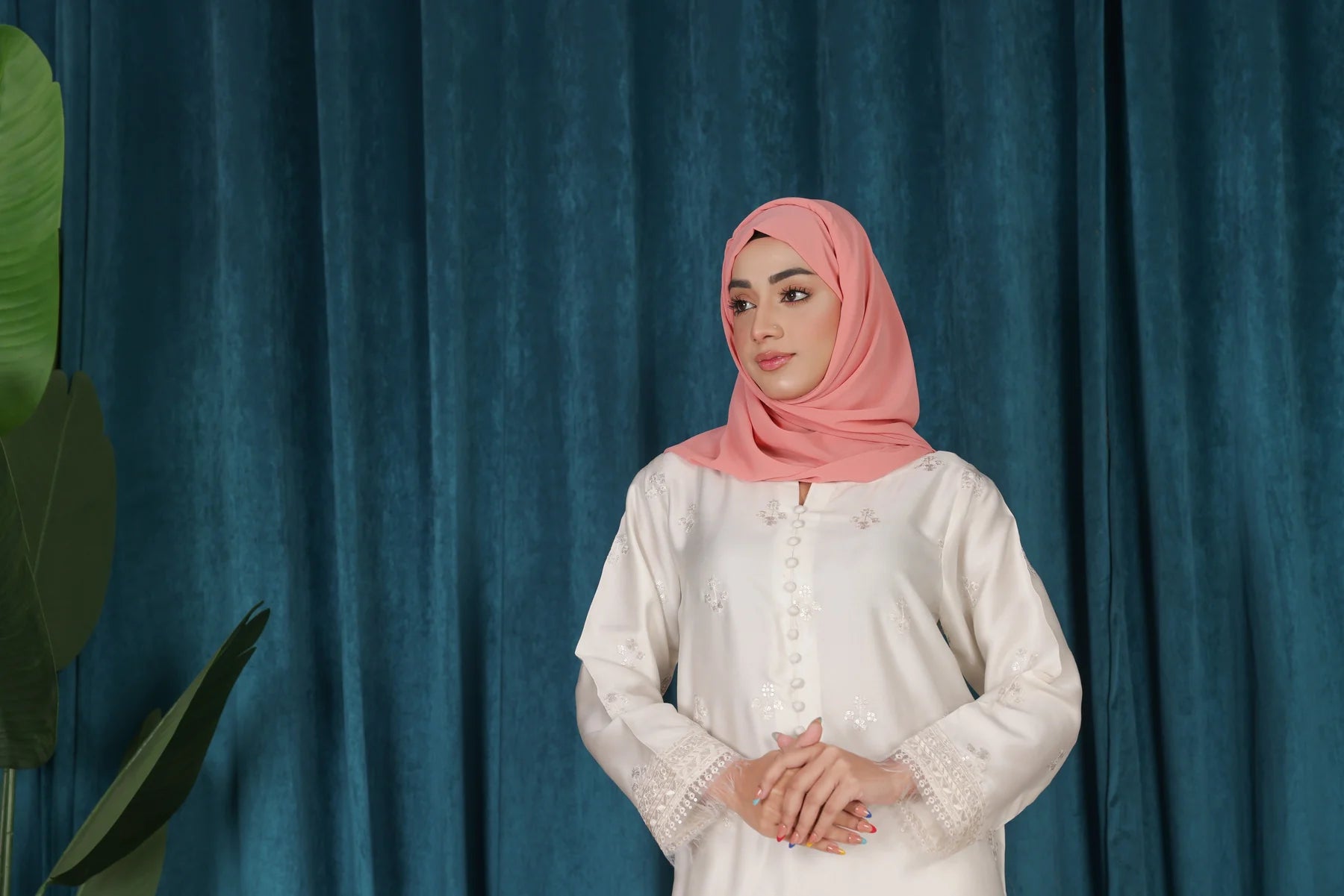 3 Piece Cotton Embroidered Dress