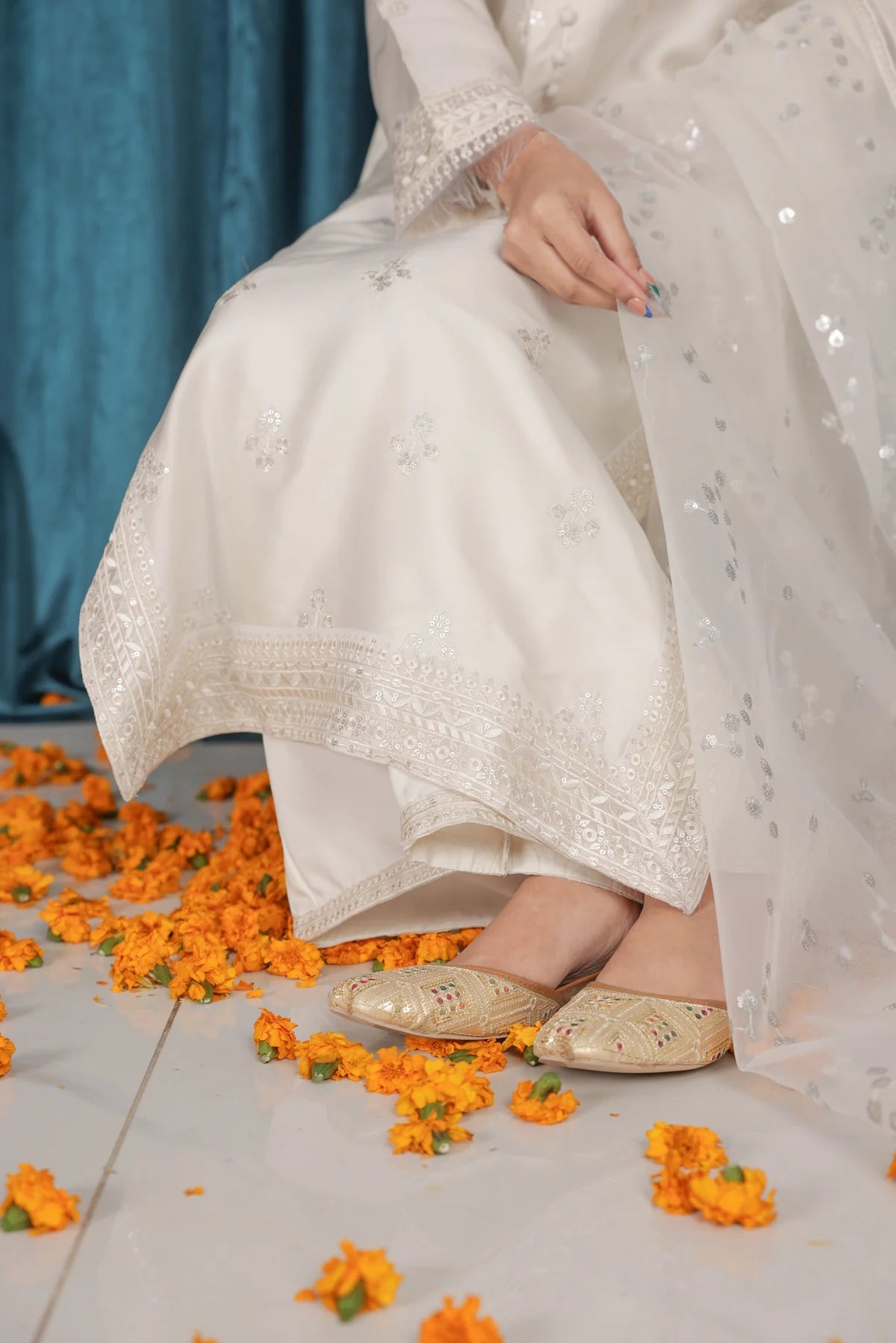 3 Piece Cotton Embroidered Dress