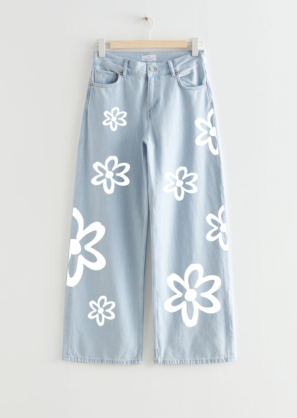 Printed jeans