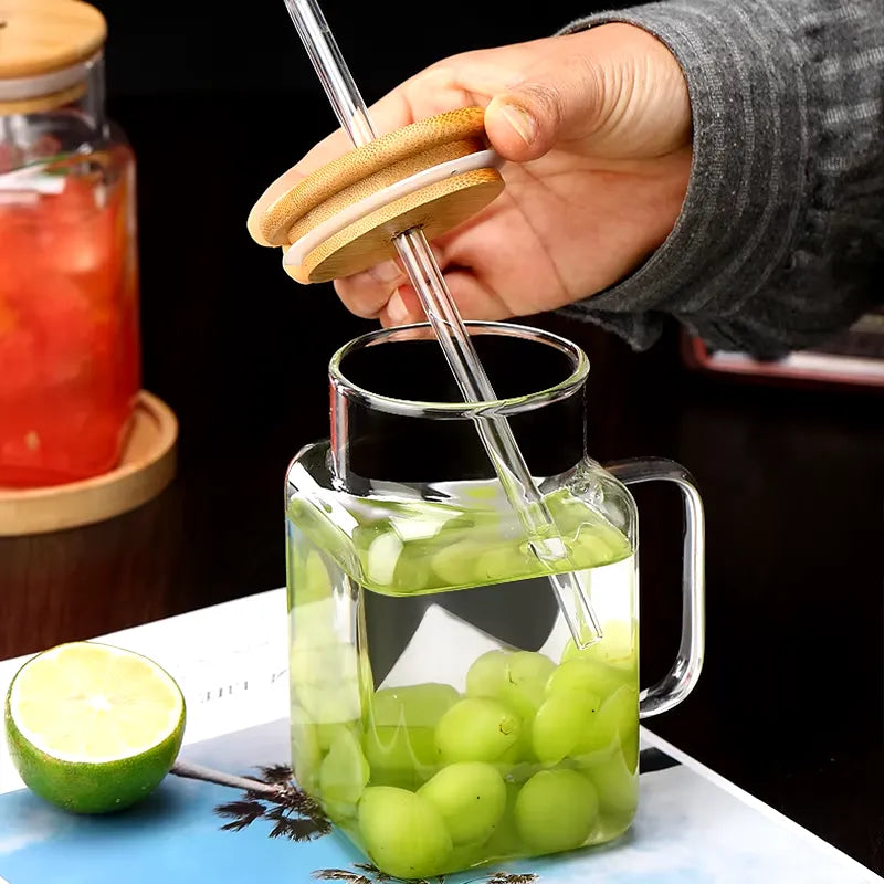 Beverage Container Glass Transparent Coffee Mug Drinkware