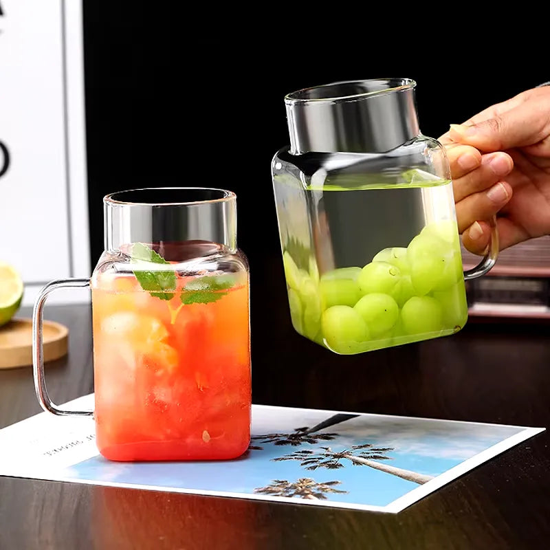 Beverage Container Glass Transparent Coffee Mug Drinkware