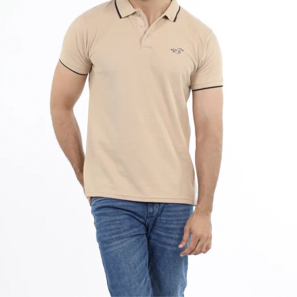 Men's Half Sleeves Polo T-Shirt - Skin