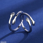 Hug Couple Ring Adjustable