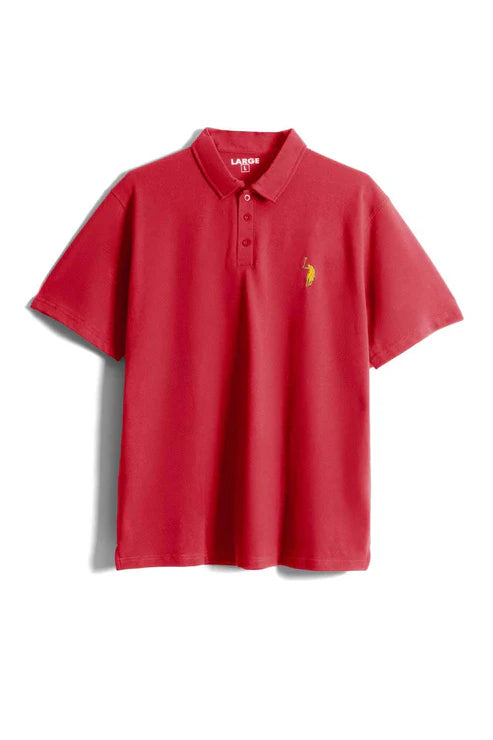 Men's Embroidered Oversized Polo Shirt