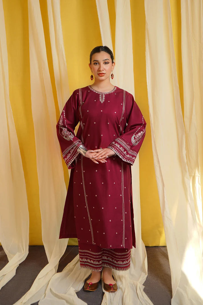 2 PIECE MAROON