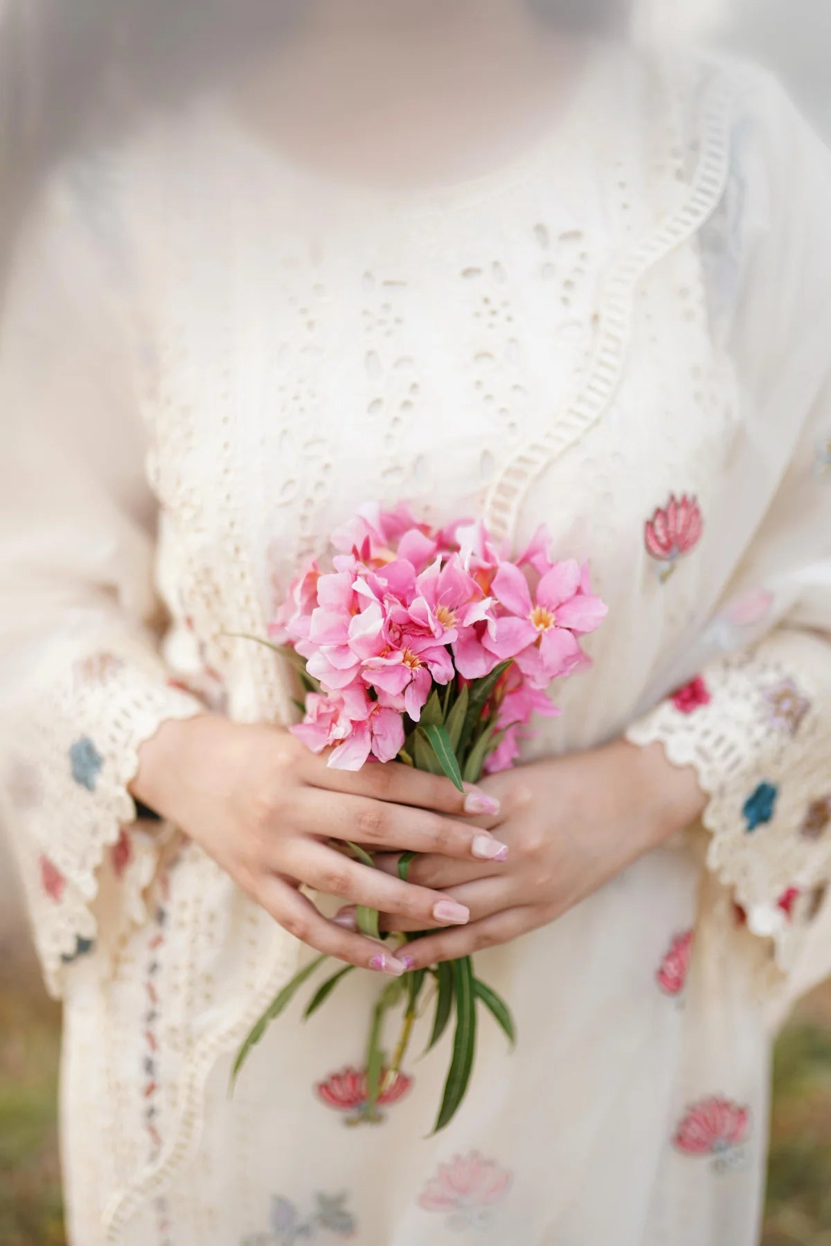 3 Piece Embroidered Chicken Kari Cotton Suit
