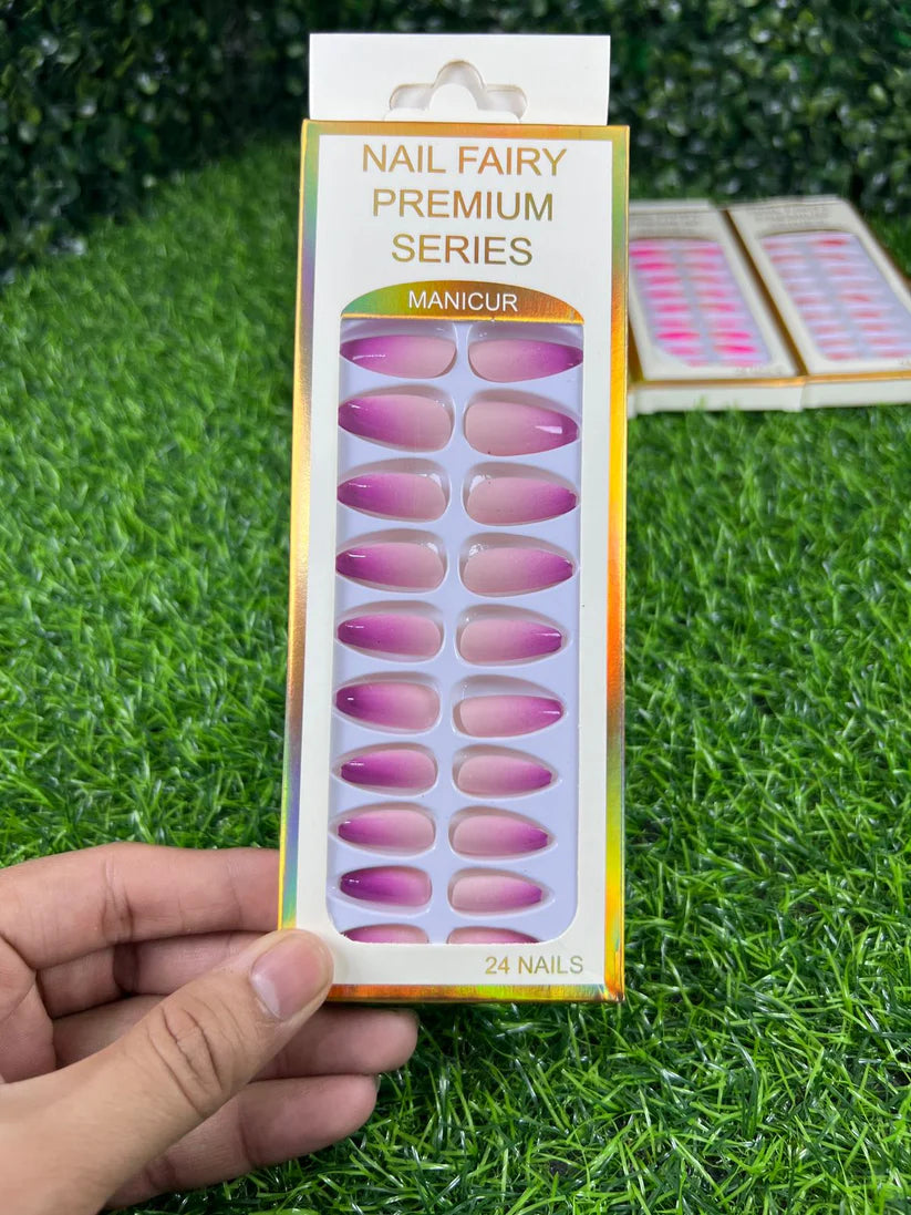 Box of 24  Nails with Glue Stickers