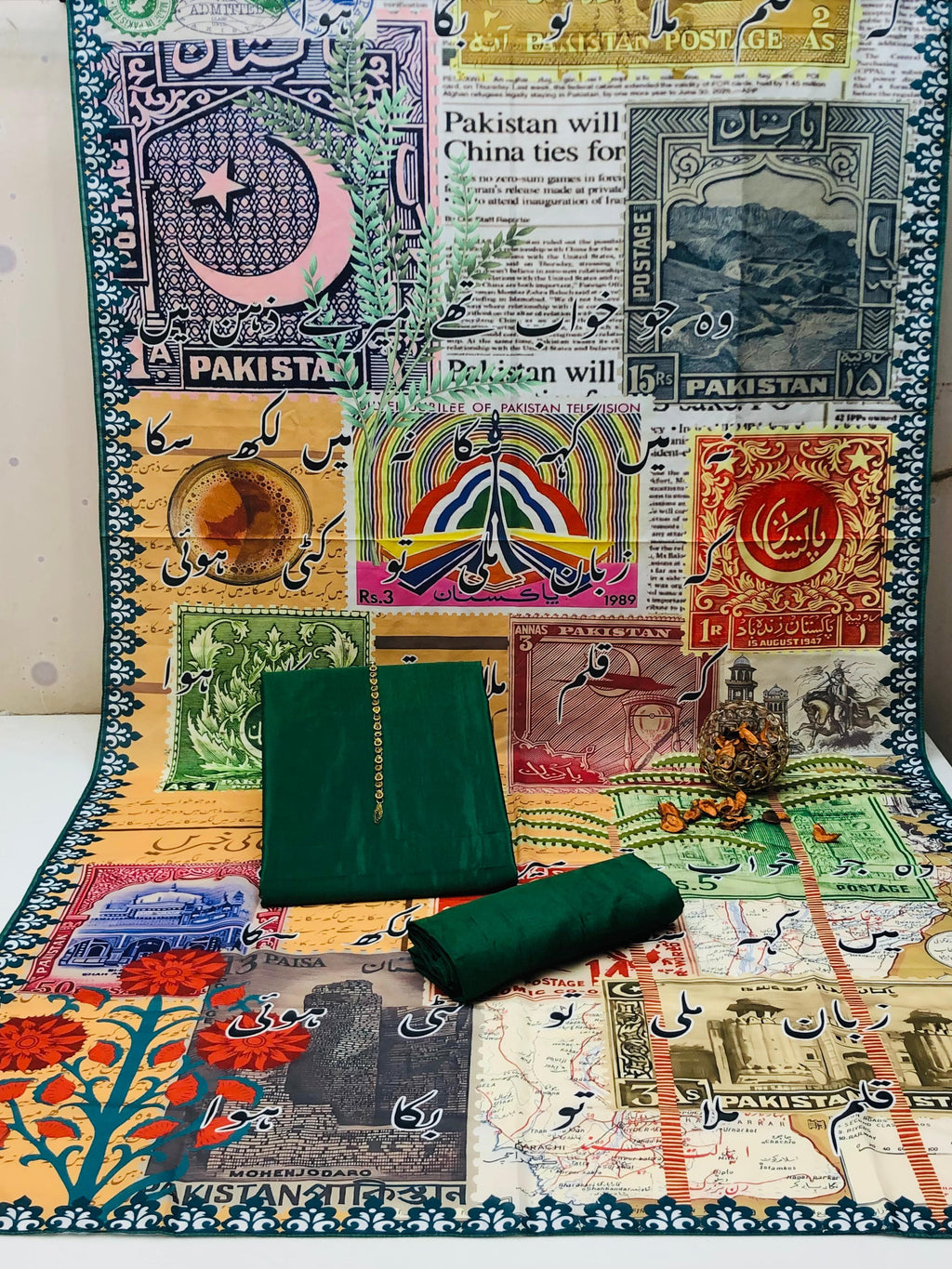 Digital Print Calligraphic Lawn 3 Piece
