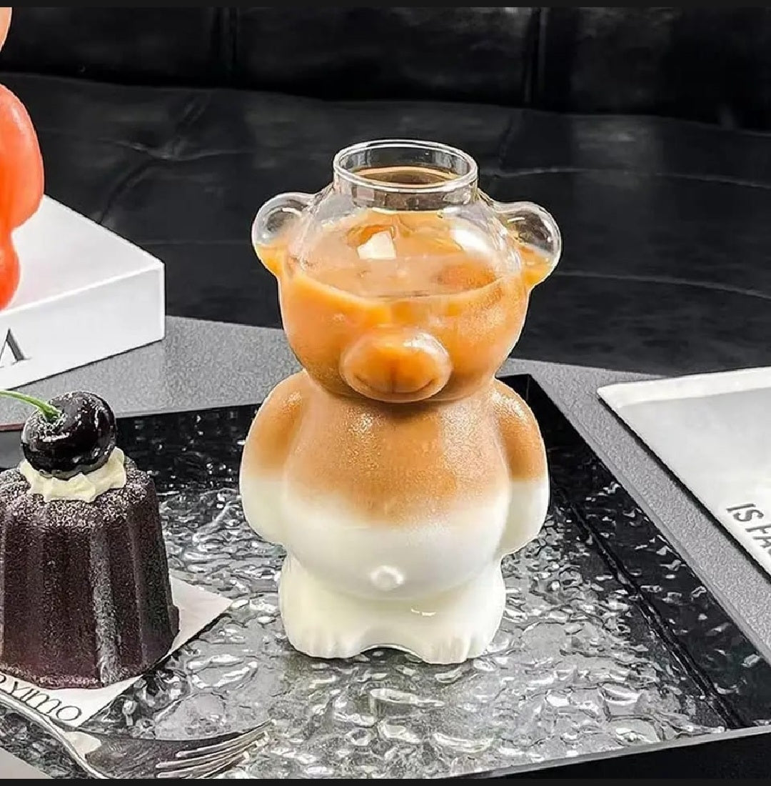 Transparent Bear Coffee Mug Drinkware, Wooden & Plastic lid