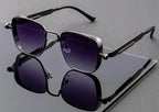 Stylish Oval Fashion Glasses with Retro Metal